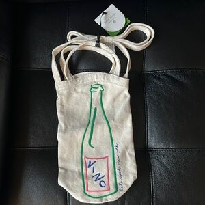 NWT Kate Spade Target Canvas Wine Bottle Vino Tote